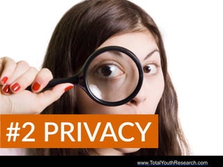 www.TotalYouthResearch.com
#2  PRIVACY
 