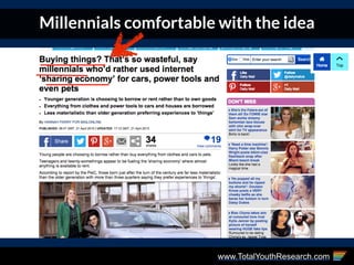 www.TotalYouthResearch.com
Millennials comfortable with the idea
 
