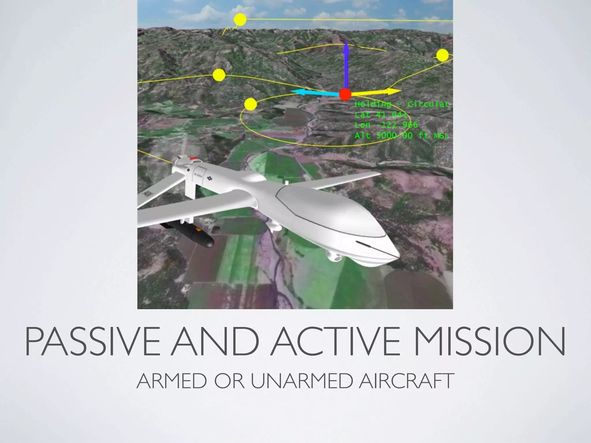 PASSIVE AND ACTIVE MISSION
     ARMED OR UNARMED AIRCRAFT
 