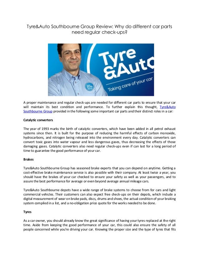 Tyre&Auto Southbourne Group Review Why do different car parts need