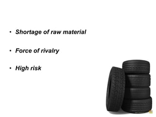 Shortage of raw materialForce of rivalryHigh risk