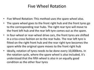 Tyre rotation for automobile cars | PDF
