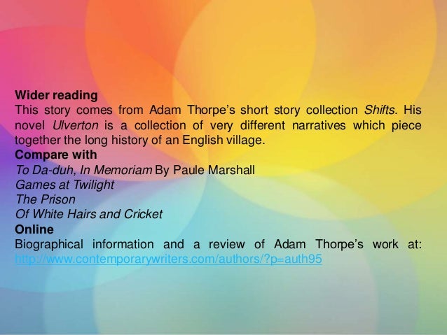 tyres adam thorpe Prose passage based question on tyres by adam thorpe comment closely on ways the following passage presents the experience of living in wartime throughout. tyres adam thorpe Prose passage based question on tyres by adam thorpe comment closely on ways the following passage presents the experience of living in wartime throughout.