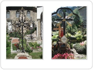 Le cimetière saint Pierre de Salzbourg avec ses croix en ferronnerie d’Art
 