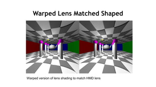 100
Warped Lens Matched Shaped
Warped version of lens shading to match HMD lens
 