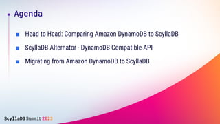 Use ScyllaDB Alternator to Use Amazon DynamoDB API, Everywhere, Better ...