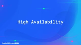 High Availability
 
