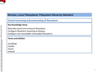 Unmount File System 101 4.3 control mounting and unmounting of filesystems | PPT