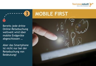 41
MOBILE FIRST
Bereits jede dritte
Online-Reisebuchung
weltweit wird über
mobile Endgeräte
abgeschlossen …
Aber das Smart...