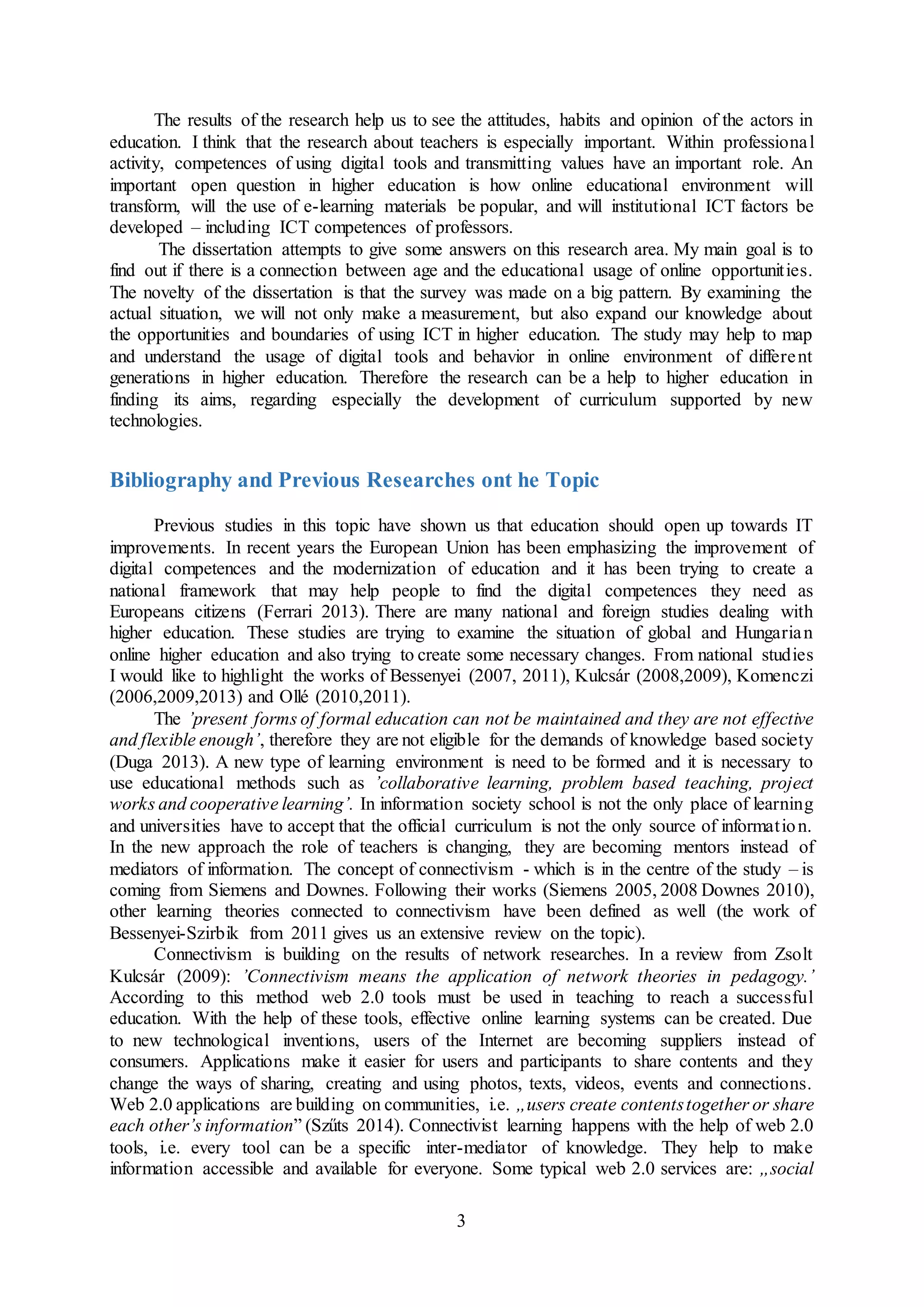 Online educational environments and ICT tools in higher education | PDF