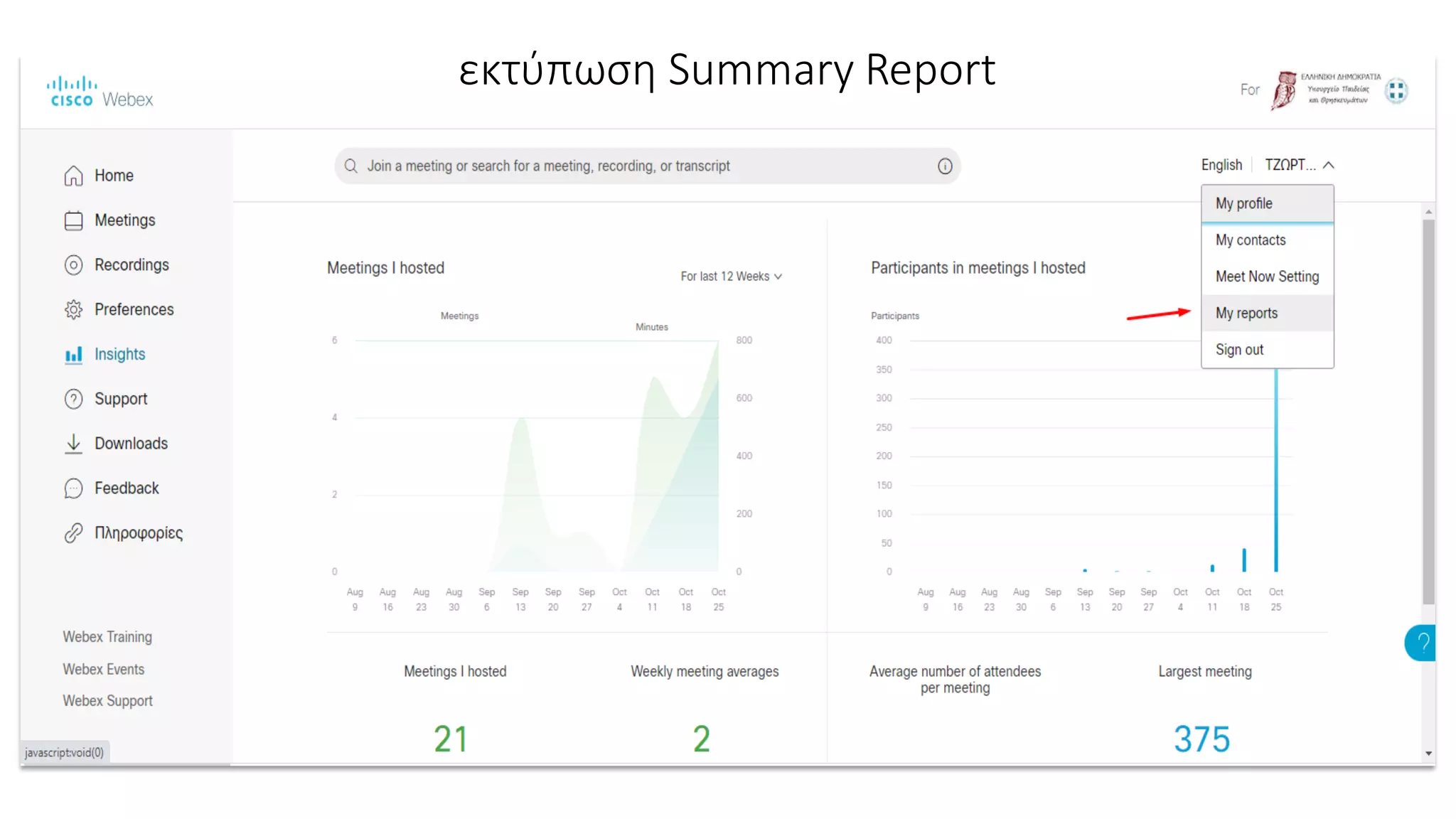εκτύπωση Summary Report
 