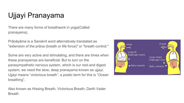 Ujjayi pranayama (ocean breathing) | PPTX | Ear, Nose and Throat ...