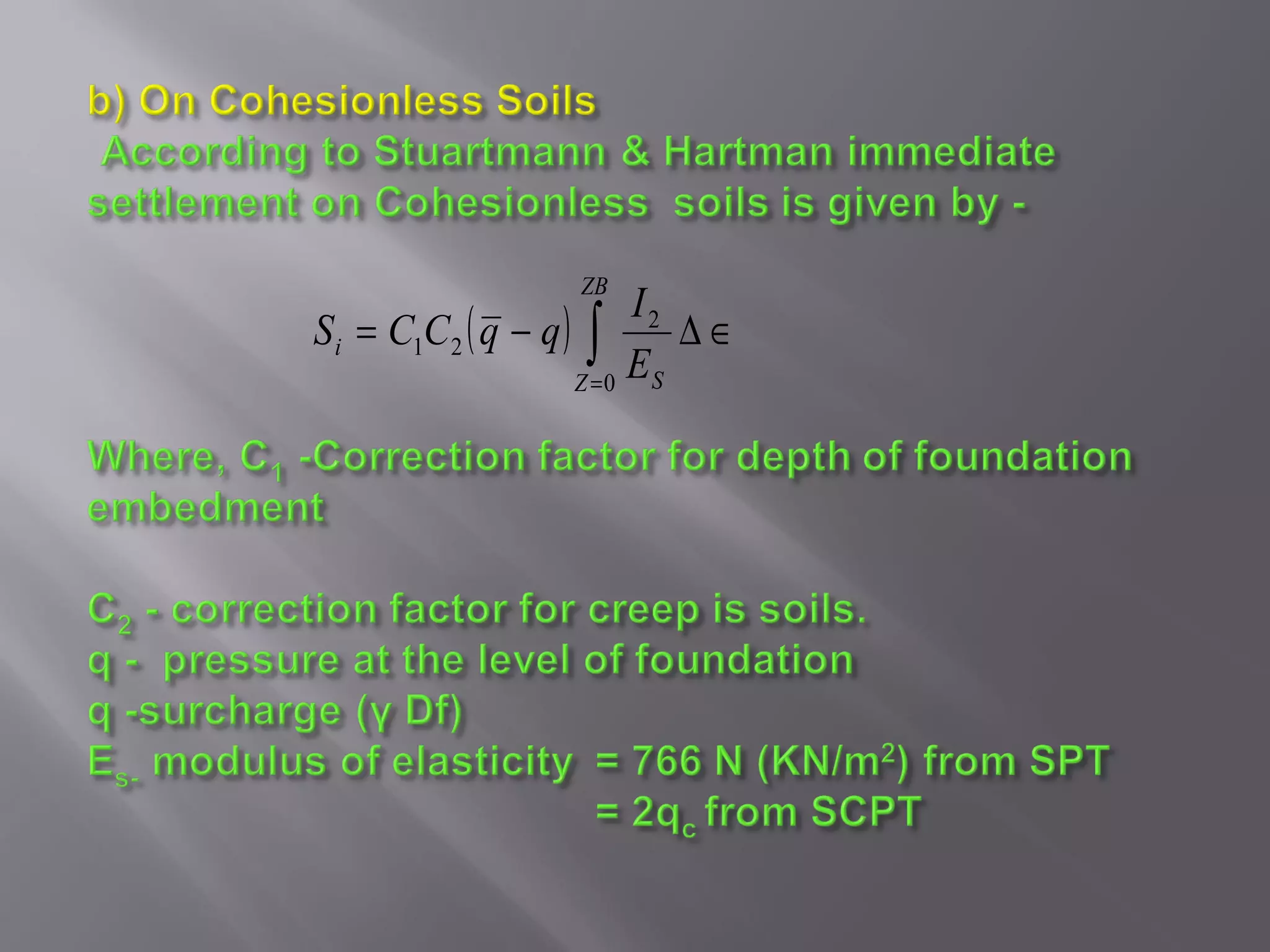 ZB
                        I2
S i = C1C2 ( q − q ) ∫     ∆∈
                        E
                    Z =0 S
 