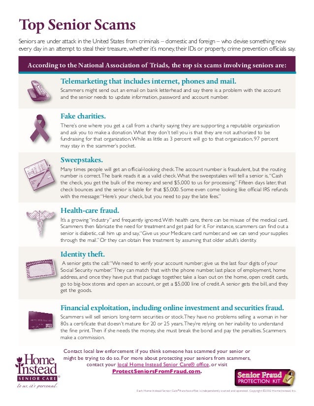 top senior scams article u s