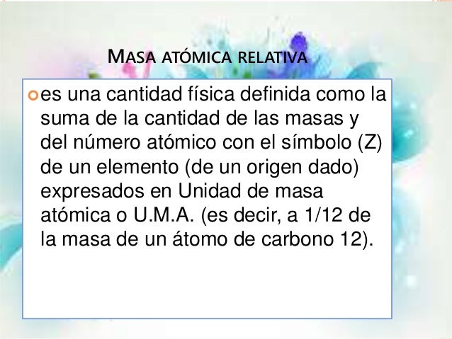 masa atomica