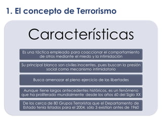 1. El concepto de Terrorismo 
 