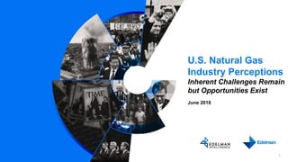 U.S. Natural Gas
Industry Perceptions
Inherent Challenges Remain
but Opportunities Exist
June 2018
1
 