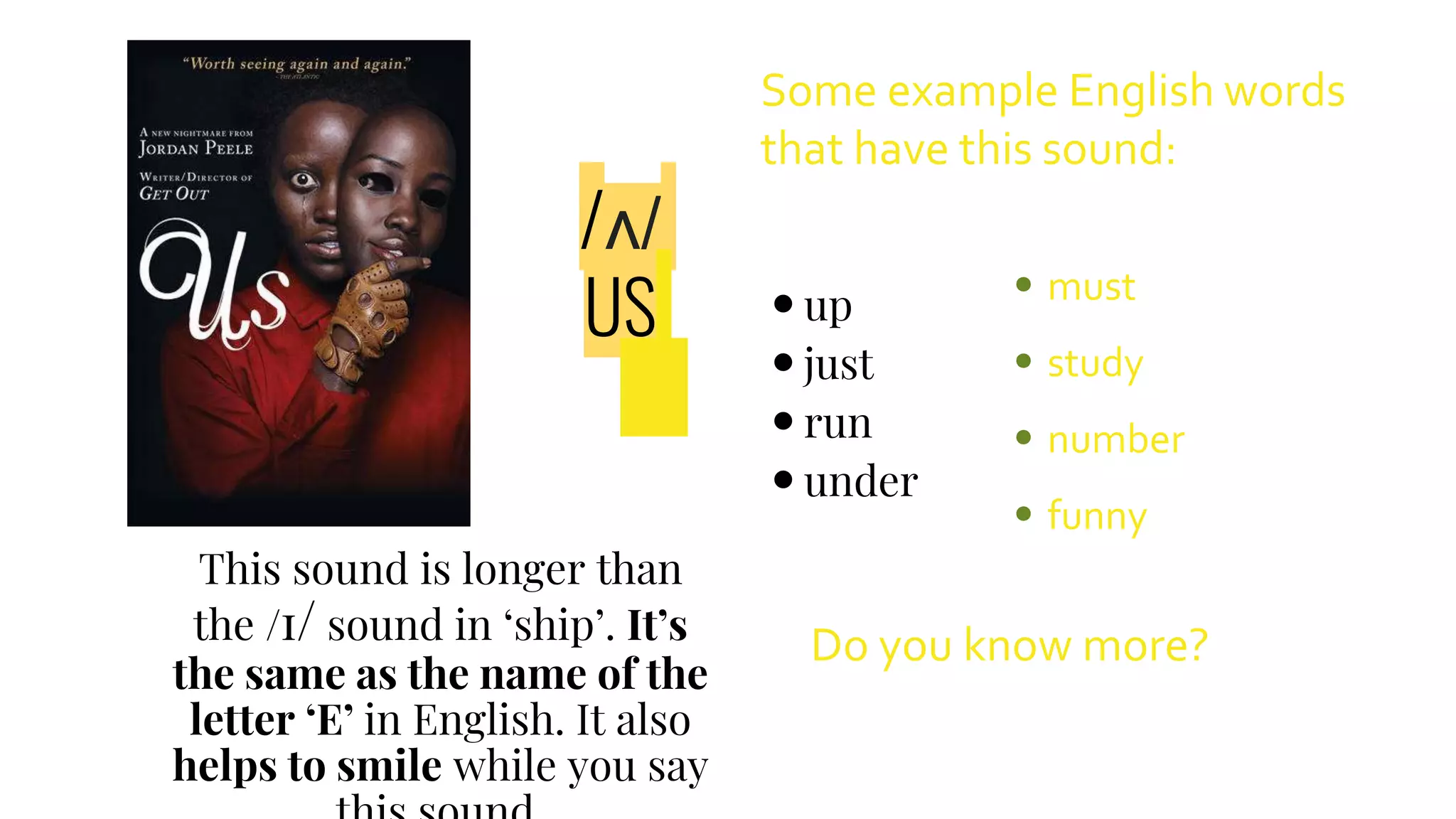 /juː/ in ‘Use’ and /ʌ/ in ‘Us’ | PPTX