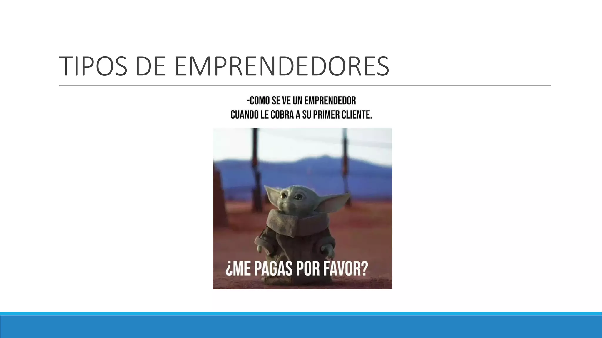 TIPOS DE EMPRENDEDORES
 