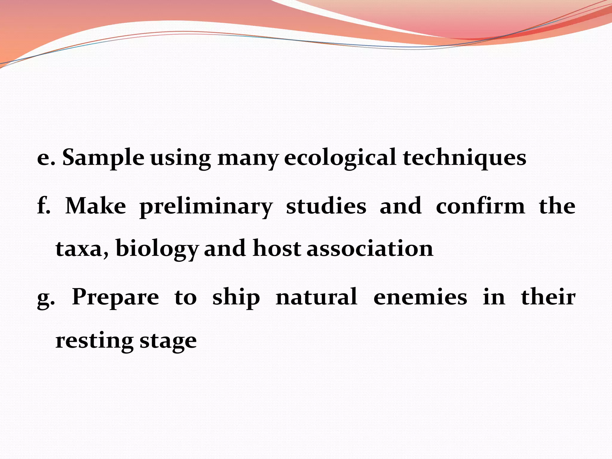 Introduction to handling of natural enemies | PDF