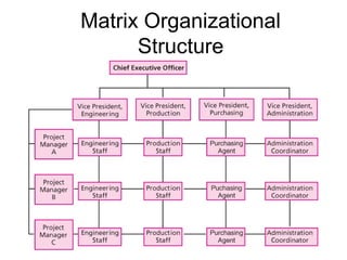 Matrix Organizational
Structure
 