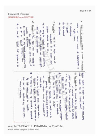 Page 5 of 14
Carewell Pharma
SUBSCRIBE us on YOUTUBE
3
E
6
search CAREWELL PHARMA on YouTube
Watch Videos complete Syllabus wise
 