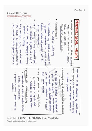 Page 7 of 14
Carewell Pharma
SUBSCRIBE us on YOUTUBE
,E
search CAREWELL PHARMA on YouTube
Watch Videos complete Syllabus wise
 