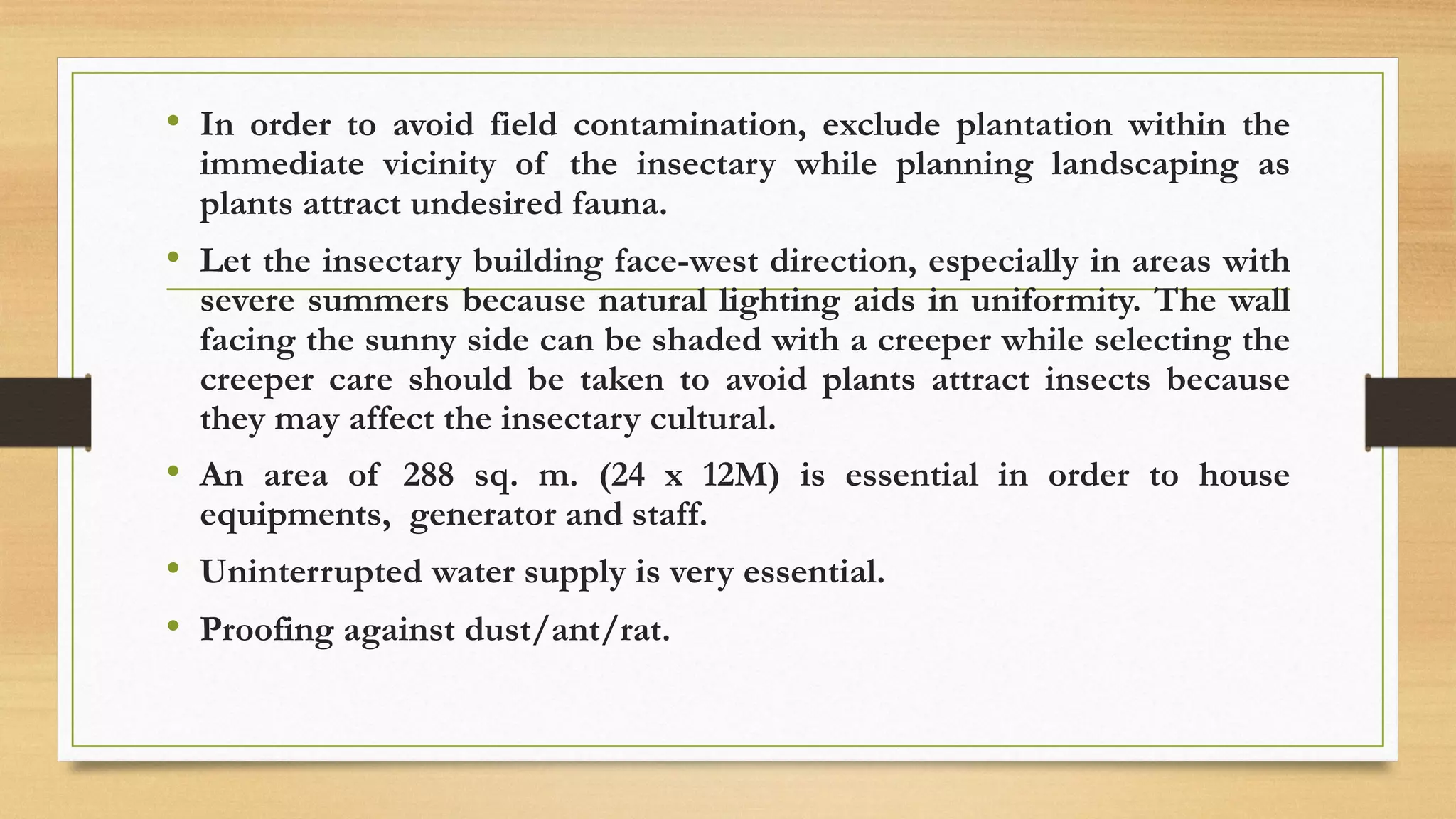 Insectary Design Insectary facilities and Equipments | PDF