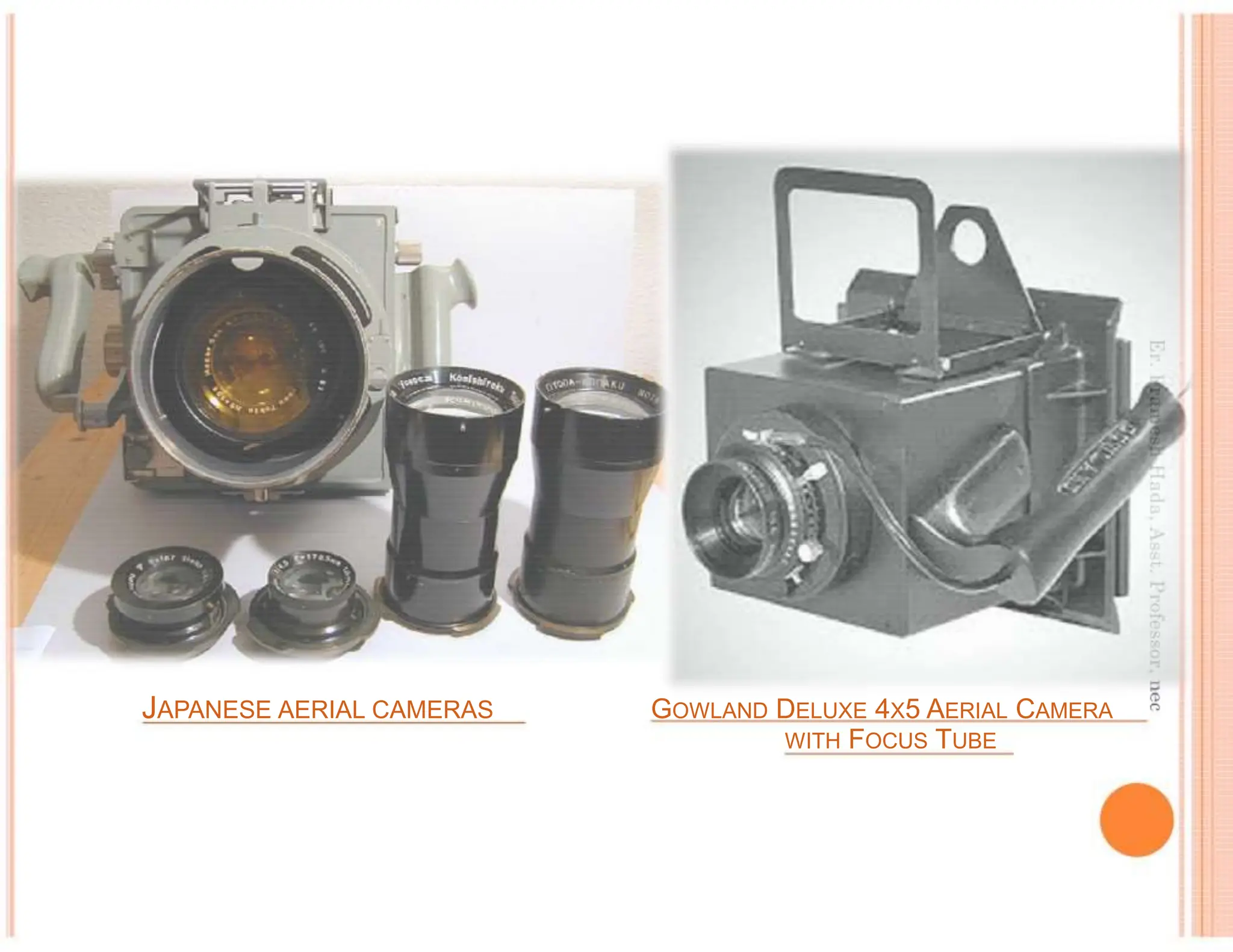 JAPANESE AERIAL CAMERAS GOWLAND DELUXE 4X5 AERIAL CAMERA
WITH FOCUS TUBE
 