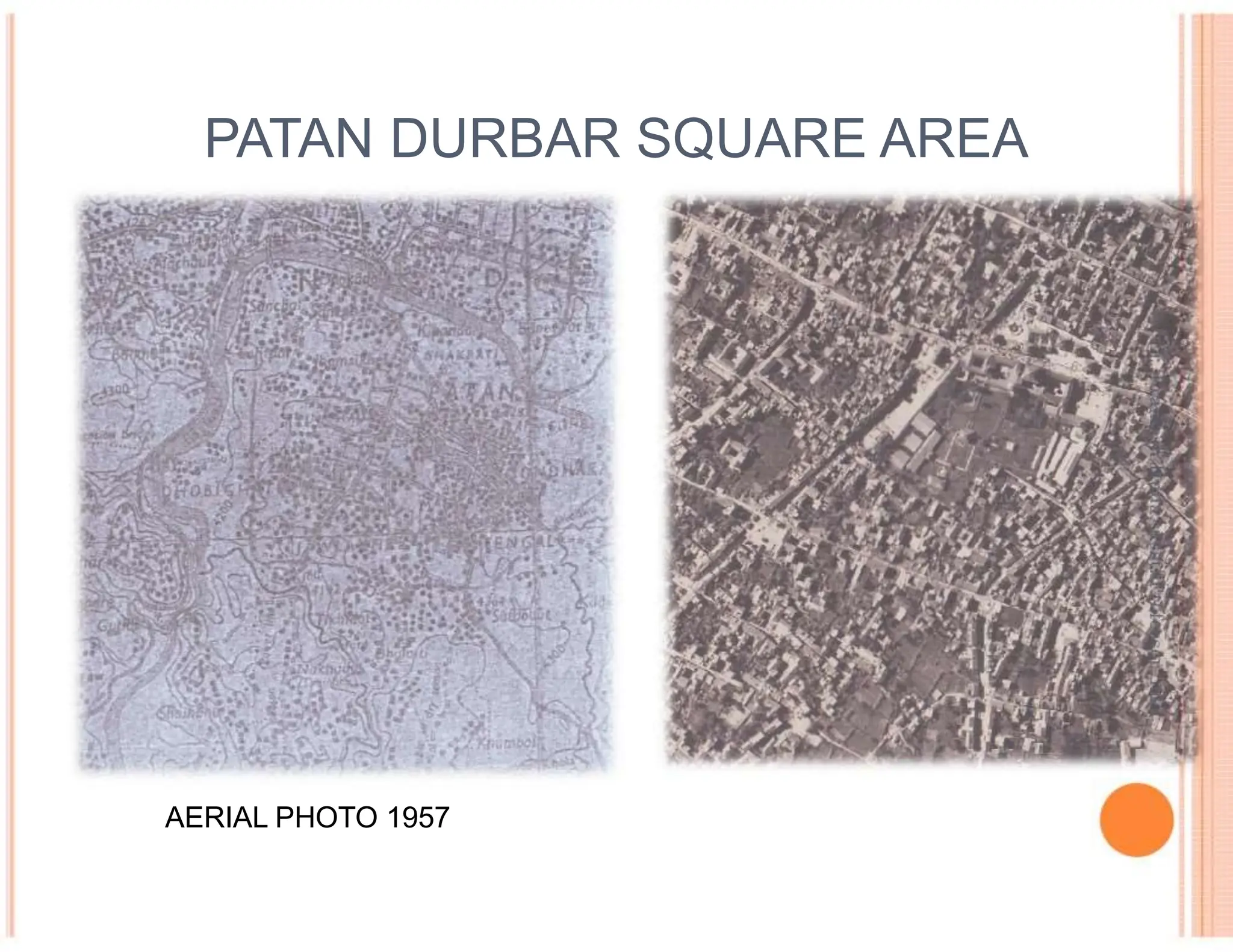 PATAN DURBAR SQUARE AREA
AERIAL PHOTO 1957
 