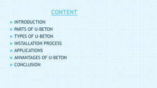 U boot beton technology | PPTX