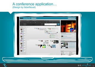 A conference application…
(Design by faberNovel)




                            18
 