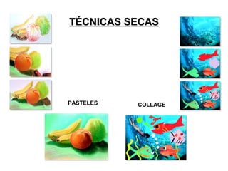 TÉCNICAS SECASTÉCNICAS SECAS
COLLAGEPASTELES
 
