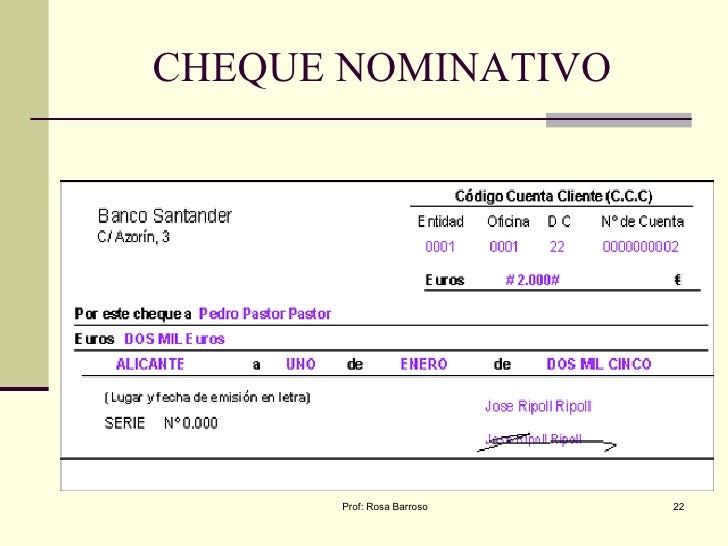 Ingresar Un Cheque Nominativo En La Cuenta Del Titular U.d.5 agc compravent appt