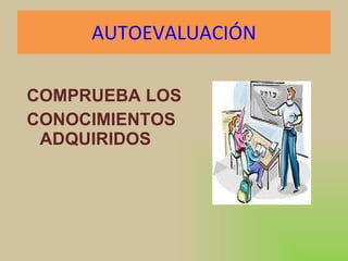 AUTOEVALUACIÓN COMPRUEBA LOS CONOCIMIENTOS ADQUIRIDOS  