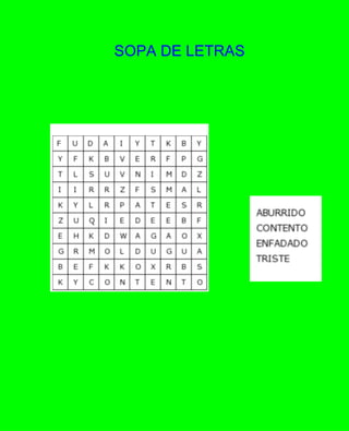 SOPA DE LETRAS
 