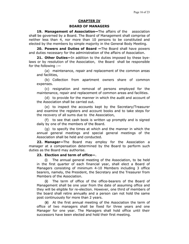 U.P. APARTMENT RULES 2010