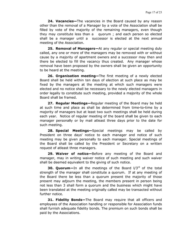 U.P. APARTMENT RULES 2010