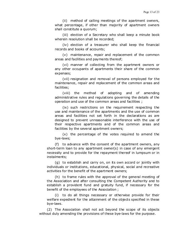 U.P. APARTMENT RULES 2010