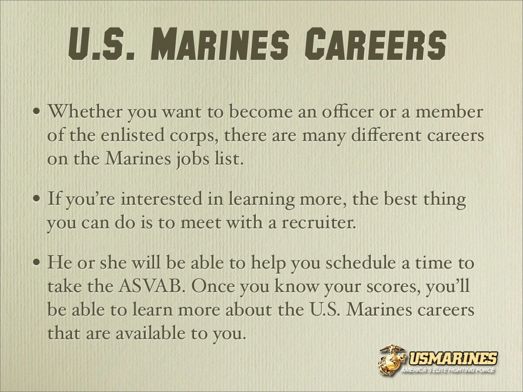 What Jobs Does The Marine Corps Offer U.S Marines Careers: Learning How You can Serve