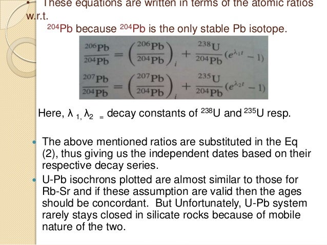 u-pb dating equation