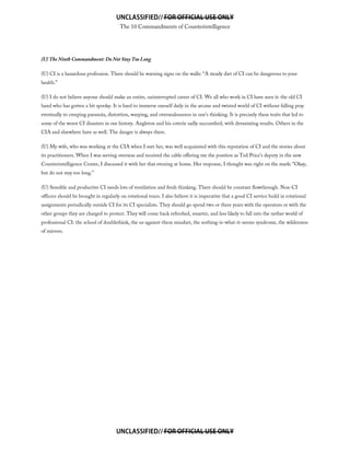 The 10 Commandments of Counterintelligence