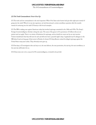 The 10 Commandments of Counterintelligence