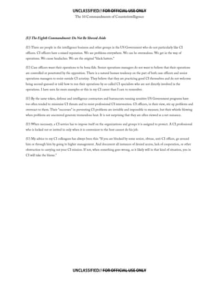 The 10 Commandments of Counterintelligence