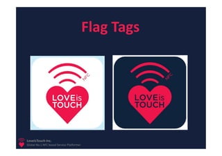 Flag Tags




LoveisTouch Inc.
Global No.1 NFC based Service Platformer
 