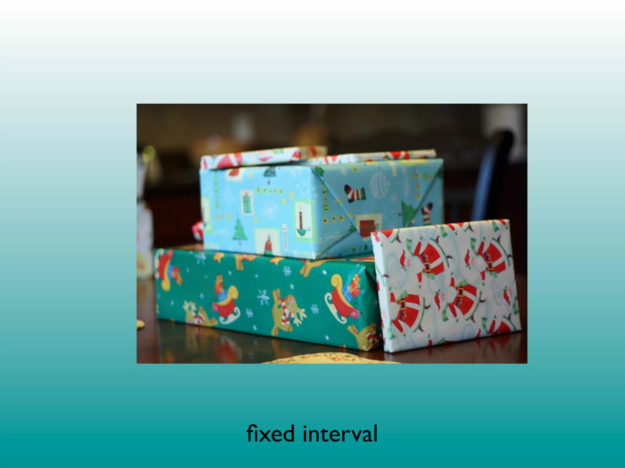 ﬁxed interval
 