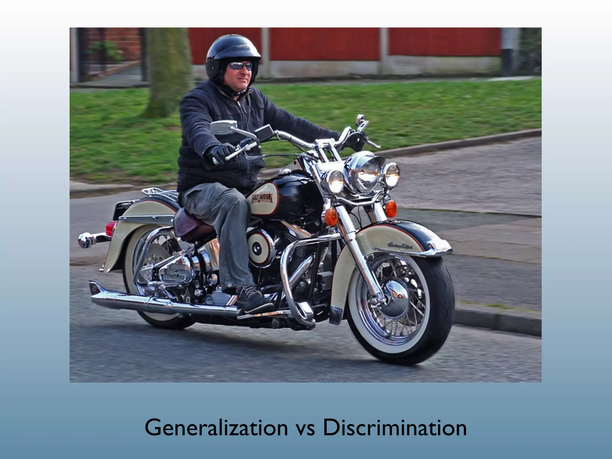 Generalization vs Discrimination
 