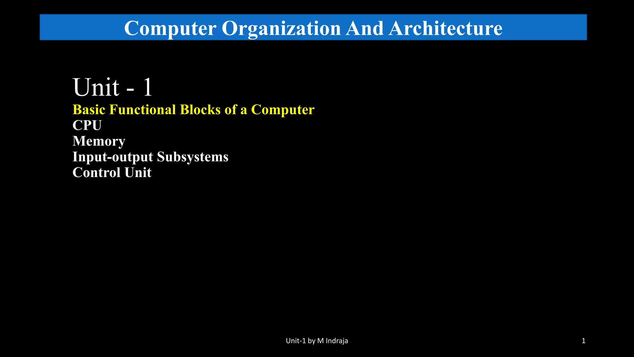 computer organization and architecture | PPT