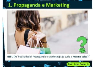 1. Propaganda e Marketing
REFLITA:“Publicidade/ Propaganda e Marketing são tudo a mesma coisa?”
 