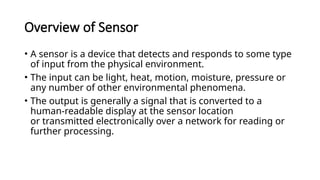 types of sensors used in sensor and interface modules | PPTX